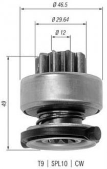 Бендікс стартера MAGNETI MARELLI AMB0334