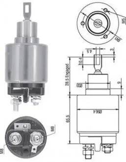 Втягивающее реле стартера MAGNETI MARELLI AME0128