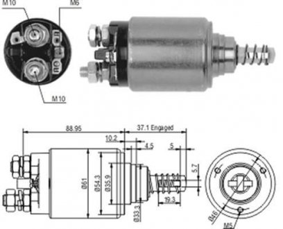 Втягивающее реле стартера MAGNETI MARELLI AME0186