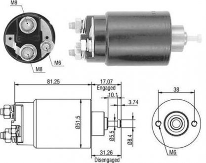 Тягове реле, стартер MAGNETI MARELLI AME0404