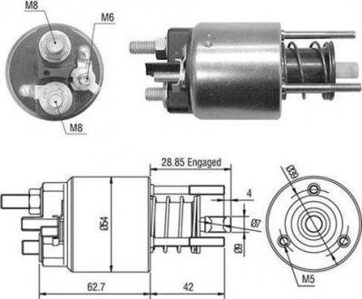 Тягове реле стартера MAGNETI MARELLI AME0453 (фото 1)