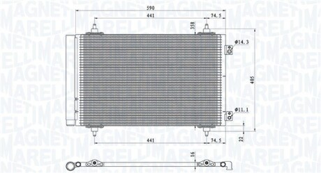 Конденсер кондиціонера MAGNETI MARELLI BC710