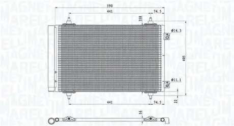 Конденсер кондиціонера MAGNETI MARELLI BC710