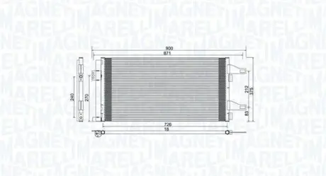 Конденсер кондиционера MAGNETI MARELLI BC761