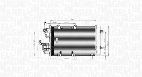Конденсер кондиционера MAGNETI MARELLI BC771