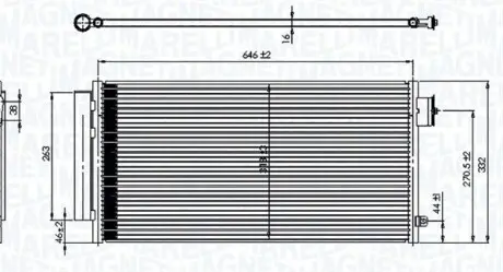 Конденсер кондиционера MAGNETI MARELLI BC791