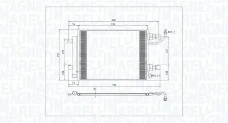 Конденсер кондиционера MAGNETI MARELLI BC792
