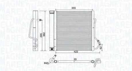 Конденсер кондиционера MAGNETI MARELLI BC810