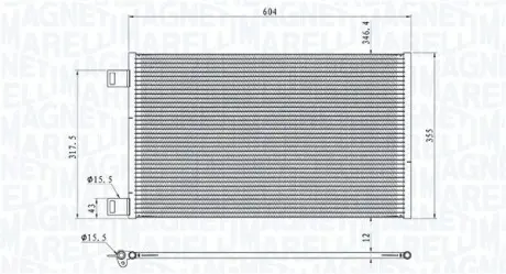 Конденсер кондиционера MAGNETI MARELLI BC860