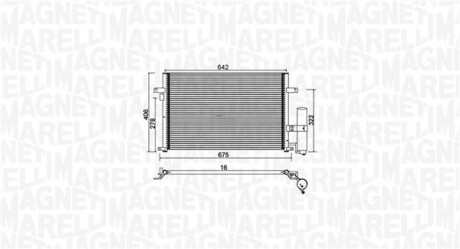 Конденсер кондиционера MAGNETI MARELLI BC912 (фото 1)