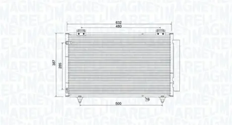 Конденсер кондиціонера MAGNETI MARELLI BC925