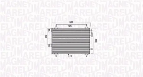 Конденсер кондиционера MAGNETI MARELLI BC936