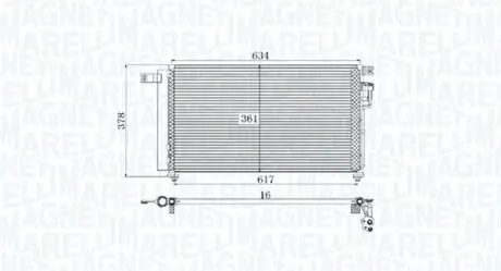 Радіатор кондиціонера (з осушувачем) MAGNETI MARELLI BC961