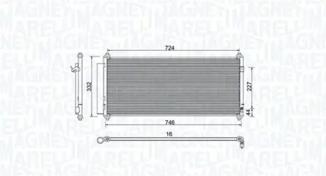 Конденсер кондиціонера MAGNETI MARELLI BC973