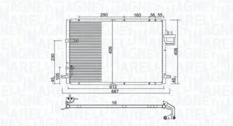 Конденсер кондиціонера MAGNETI MARELLI BC979
