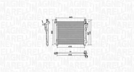 Конденсер кондиціонера MAGNETI MARELLI BC980