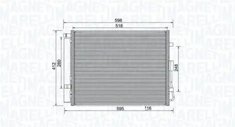 Конденсер кондиционера MAGNETI MARELLI BC984