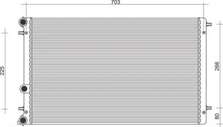 Радіатор, охолодження двигуна MAGNETI MARELLI BM1051