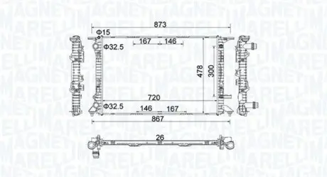 Радиатор охлаждения MAGNETI MARELLI BM1521