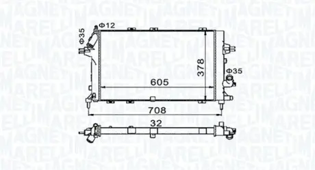 Радиатор охлаждения MAGNETI MARELLI BM1534
