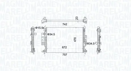Радіатор охолоджування MAGNETI MARELLI BM1553