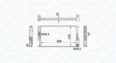 Радиатор охлаждения MAGNETI MARELLI BM1596