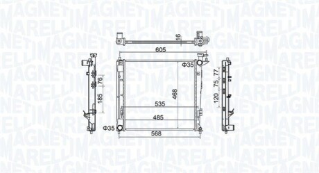 Радіатор охолоджування MAGNETI MARELLI BM1605