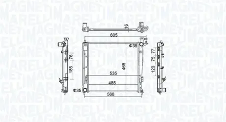 Радіатор охолоджування MAGNETI MARELLI BM1605