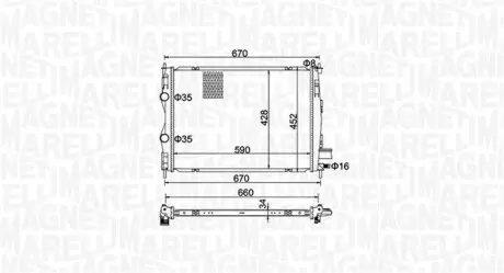 Радіатор охолоджування MAGNETI MARELLI BM1626