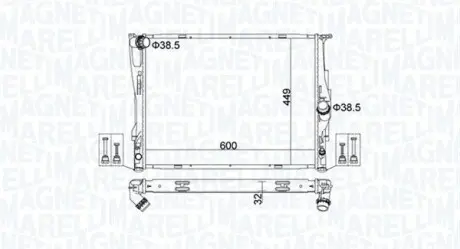 Радіатор охолоджування MAGNETI MARELLI BM1627