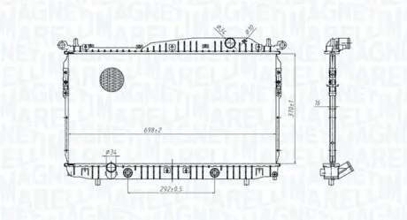 Радіатор охолоджування MAGNETI MARELLI BM1796