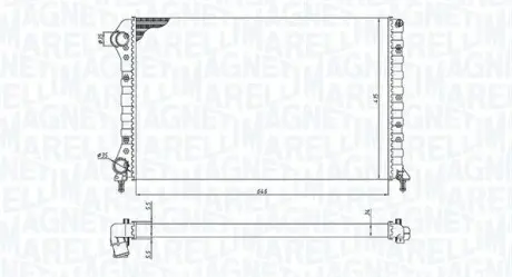 Радіатор двигуна, головний MAGNETI MARELLI BM179
