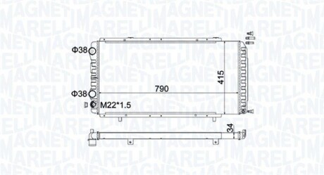 Радіатор охолоджування MAGNETI MARELLI BM1809 (фото 1)