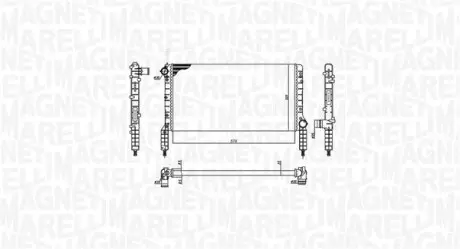Радіатор двигуна, головний MAGNETI MARELLI BM180