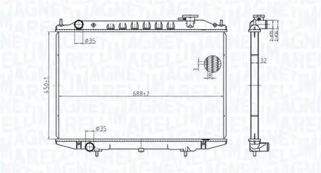 Радиатор охлаждения MAGNETI MARELLI BM1835