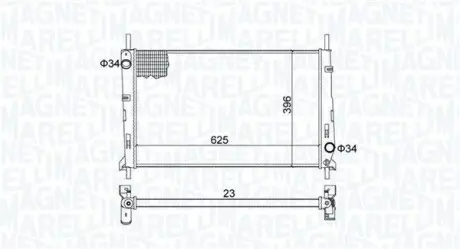 Радіатор охолоджування MAGNETI MARELLI BM1893