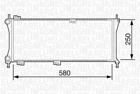 Радіатор двигуна, головний MAGNETI MARELLI BM814