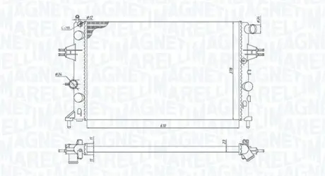Радіатор, охолодження двигуна MAGNETI MARELLI BM970