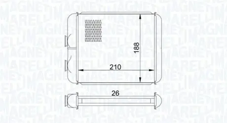 Радиатор печки MAGNETI MARELLI BR407