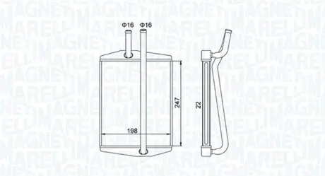 Радиатор печки MAGNETI MARELLI BR413