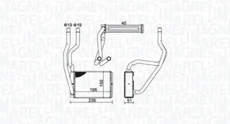 Радиатор печки MAGNETI MARELLI BR421
