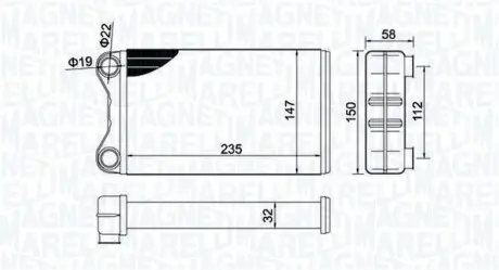 Радиатор печки MAGNETI MARELLI BR424