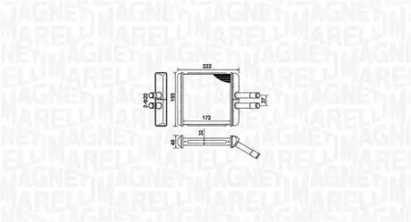 Радиатор печки Daewoo Lanos/Leganza/Nubira 1.4-2.0 97- MAGNETI MARELLI BR429