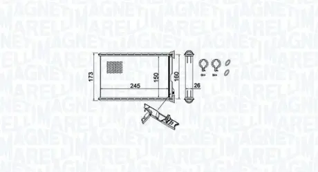 Радиатор печки MAGNETI MARELLI BR455