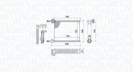 Радиатор печки MAGNETI MARELLI BR459