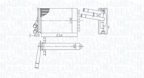 Радиатор печки MAGNETI MARELLI BR462