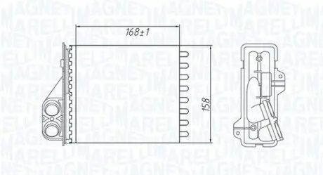 Радиатор печки (170x157x42) Dacia Renault Duster Logan 1.4-1.6 04- MAGNETI MARELLI BR479