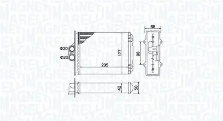Радиатор печки MAGNETI MARELLI BR482