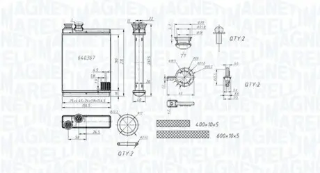 Радиатор печки MAGNETI MARELLI BR486