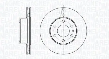 Диск гальмівний IVECO DAILY 14> 3.0JTD 35S15, 35C15 16> MAGNETI MARELLI MBD0482